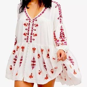 $148 Free People Arianna Ivory Embroidered NWOT